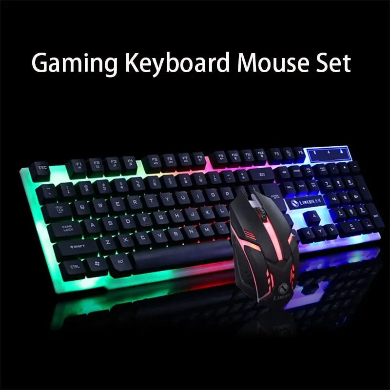 GTX300 Gaming Keyboard Mouse Glowing Set null
