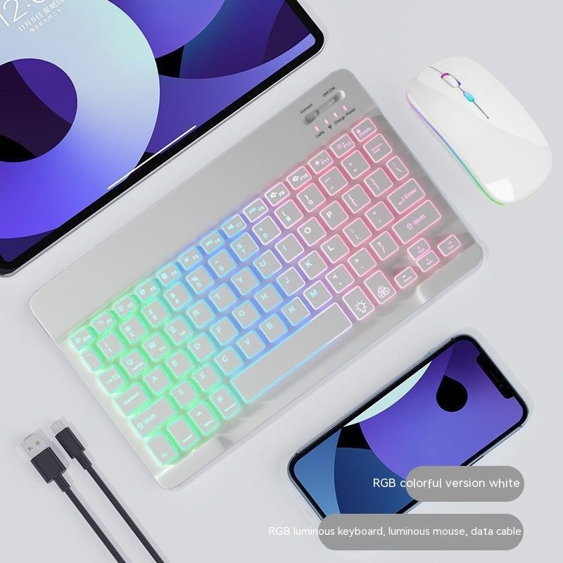 Colorful Luminous Wireless Keyboard And Mouse Set null