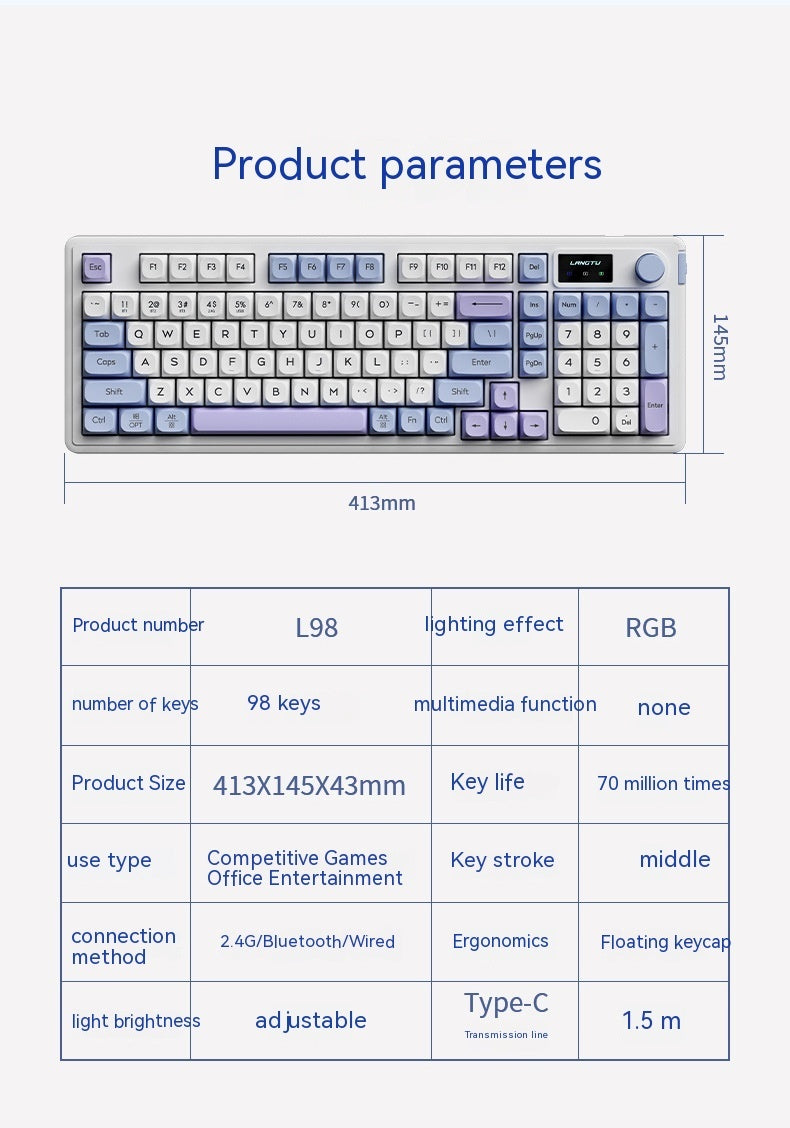 Wireless Bluetooth Mute Keyboard E-sports Keyboard null