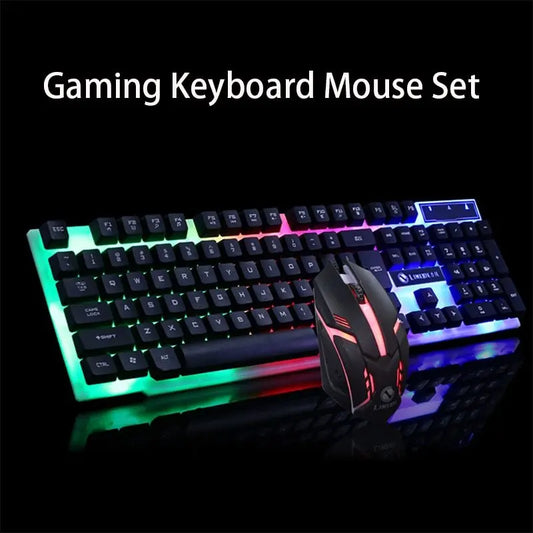 GTX300 Gaming Keyboard Mouse Glowing Set null